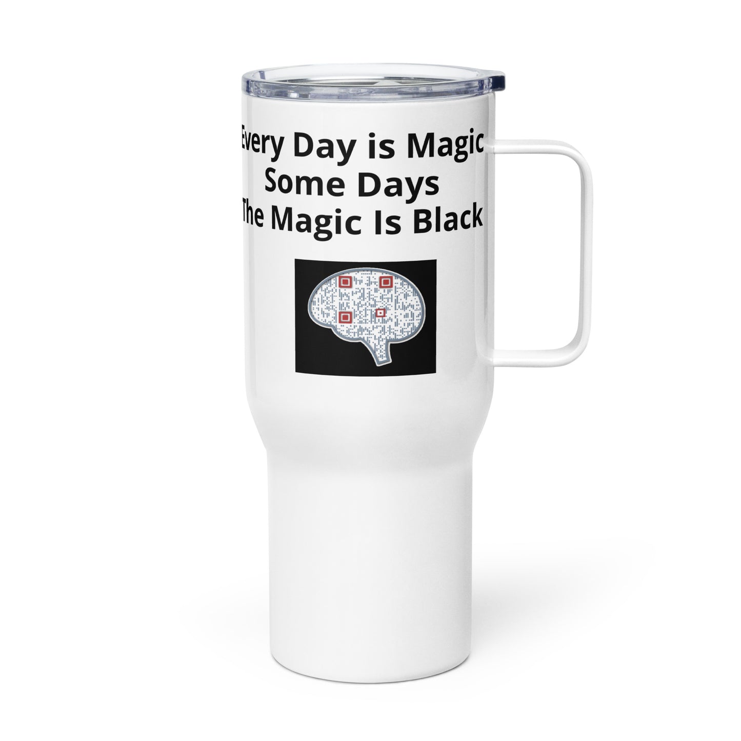 Travel mug with a handle